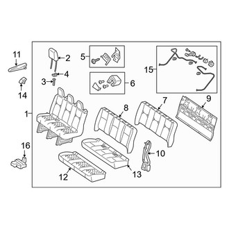 Mercedes-Benz OE - Seats & Tracks - Rear Seat Components (Three Passenger)