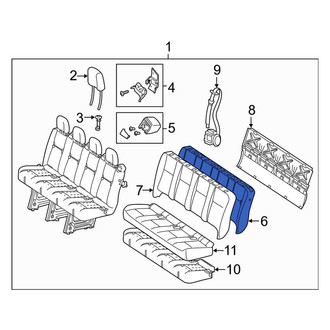 Mercedes-Benz OE - Rear Seat Back Cushion