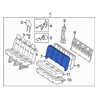 Mercedes-Benz OE - Rear Seat Back Cushion Cover