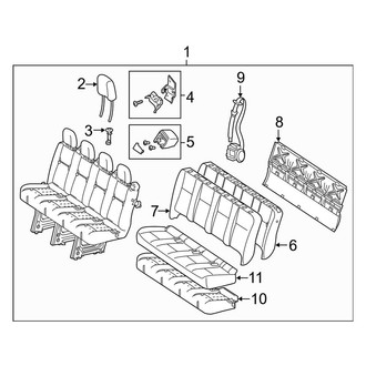 Mercedes-Benz OE - Seats & Tracks - Rear Seat Components (Four Passenger)