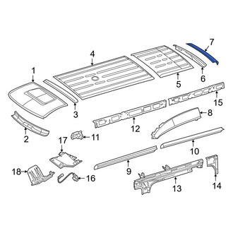 Mercedes-Benz OE - Rear Roof Header Panel
