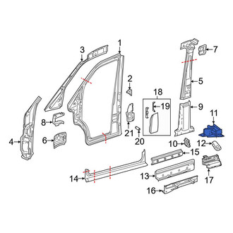 Mercedes-Benz OE - Right Body B-Pillar Bracket