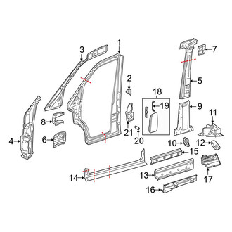 Mercedes-Benz OE - Pillars, Rocker & Floor - Aperture Panel