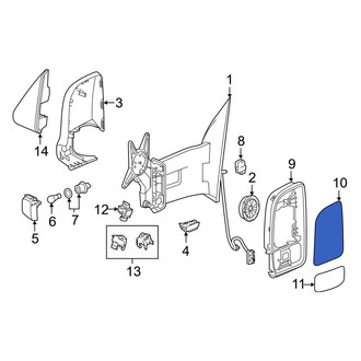 Mercedes-Benz OE - Front Left Upper Door Mirror Glass