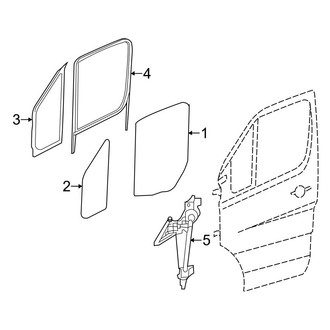 Mercedes-Benz OE - Front Door - Glass & Hardware