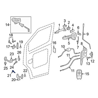 Mercedes-Benz OE - Lower Door Hinge Bolt