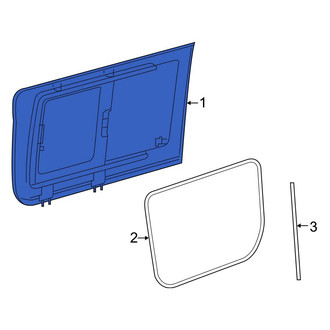 Mercedes-Benz OE - Left Sliding Door Glass