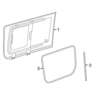 Mercedes-Benz OE - Side Loading Door - Glass & Hardware (With Movable Window)