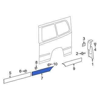 Mercedes-Benz OE - Center Left Side Body Panel Molding