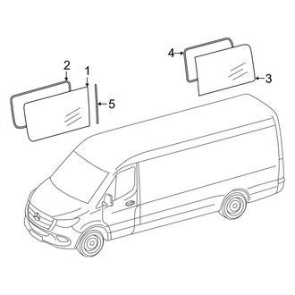 Mercedes-Benz OE - Side Panel - Glass