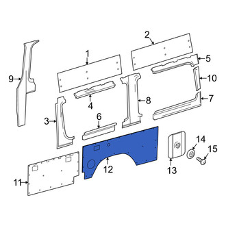 Mercedes-Benz OE - Rear Left Lower Rearward Interior Quarter Panel Trim Panel