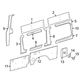 Mercedes-Benz OE - Side Panel - Interior Trim (With Cloth, With Glass)