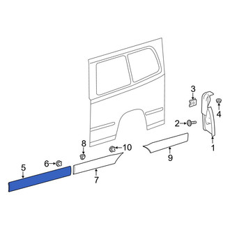 Mercedes-Benz OE - Rear Right Side Body Panel Molding