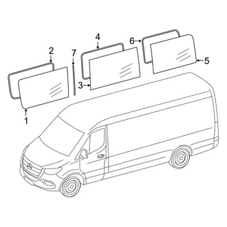 Mercedes-Benz OE - Side Panel - Glass