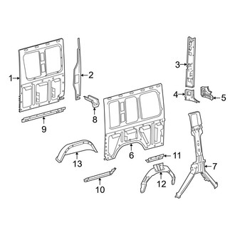 Mercedes-Benz OE - Side Panel - Inner Structure & Rails