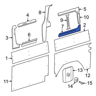 Mercedes-Benz OE - Rear Left Lower Rearward Quarter Window Trim
