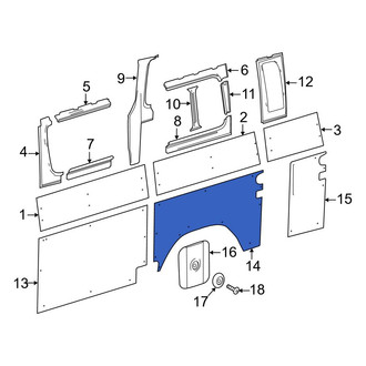Mercedes-Benz OE - Rear Lower Center Interior Quarter Panel Trim Panel