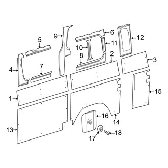 Mercedes-Benz OE - Side Panel - Interior Trim (With Wood, With Glass)