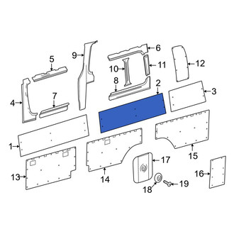 Mercedes-Benz OE - Rear Upper Center Interior Quarter Panel Trim Panel