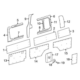 Mercedes-Benz OE - Side Panel - Interior Trim (With Cloth, With Glass)
