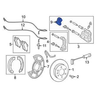 Mercedes-Benz OE - Rear Left Parking Brake Actuator