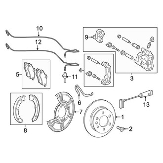 Mercedes-Benz OE - Rear Suspension - Brake Components