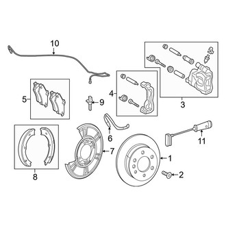Mercedes-Benz OE - Rear Suspension - Brake Components