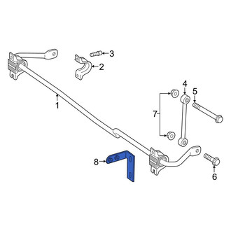 Mercedes-Benz OE - Front Suspension Stabilizer Bar Bracket