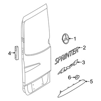 Mercedes-Benz OE - Rear Loading Door - Exterior Trim