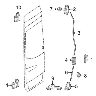 Mercedes-Benz OE - Rear Loading Door - Lock & Hardware (Driver Side Door)