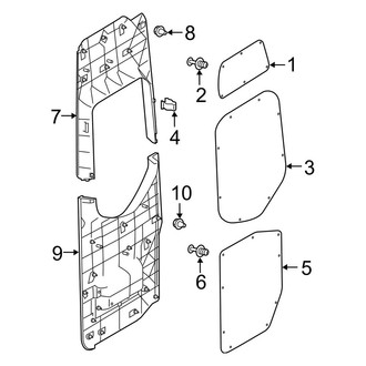 Mercedes-Benz OE - Rear Loading Door - Interior Trim