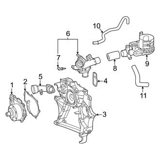 Mercedes-Benz OE - Cooling - Water Pump (2.1L)
