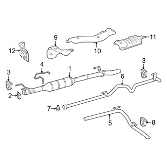 Mercedes-Benz OE - Exhaust System - Exhaust Components (Muffler & Shields), (2.1L)