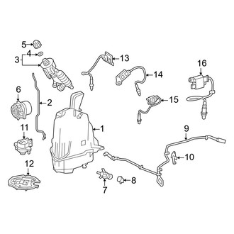 Mercedes-Benz OE - Emission System - Emission Components (Emission Reduction System), (Crew Van / Extended Cargo Van / Extended Passenger Van / Standard Cargo Van / Standard Passenger Van 2.0L Diesel)
