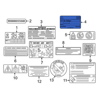 Mercedes-Benz OE - A/C System Information Label