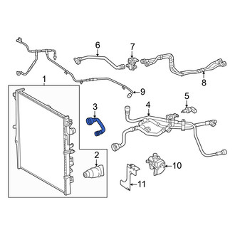Mercedes-Benz OE - Upper Drive Motor Inverter Radiator Hose