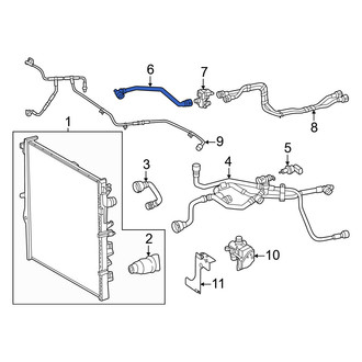 Mercedes-Benz OE - Center Drive Motor Inverter Radiator Hose