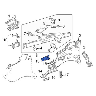 Mercedes-Benz OE - Front Right Sound Absorber Bracket