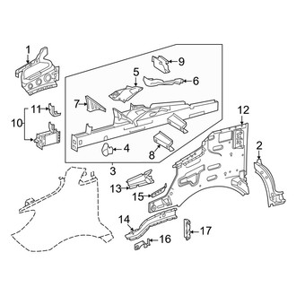Mercedes-Benz OE - Fender - Structural Components & Rails