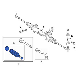 Mercedes-Benz OE - Front Rack and Pinion Bellows