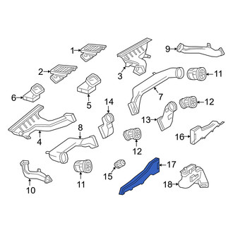 Mercedes-Benz OE - Front Left Lower Instrument Panel Air Duct