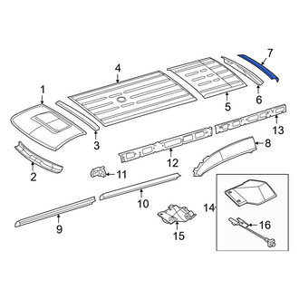 Mercedes-Benz OE - Rear Roof Header Panel