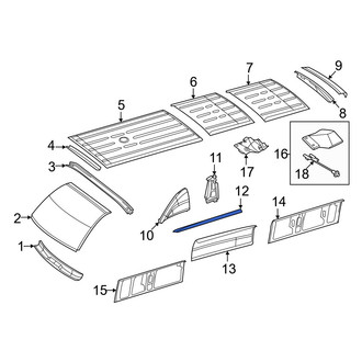 Mercedes-Benz OE - Center Left Roof Panel