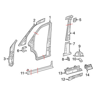 Mercedes-Benz OE - Pillars, Rocker & Floor - Aperture Panel