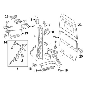 Mercedes-Benz OE - Pillars, Rocker & Floor - Interior Trim