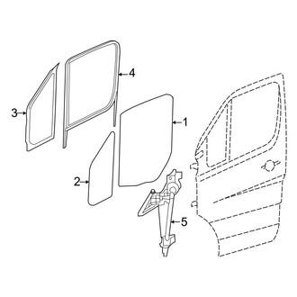 Mercedes-Benz OE - Front Door - Glass & Hardware
