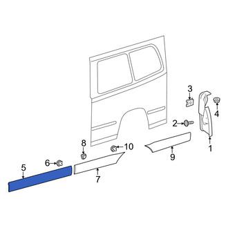 Mercedes-Benz OE - Center Left Side Body Panel Molding