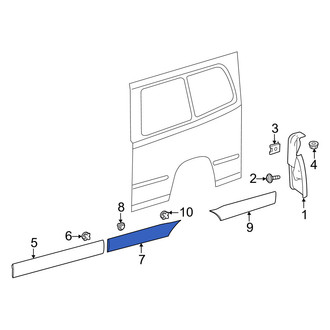 Mercedes-Benz OE - Center Right Side Body Panel Molding