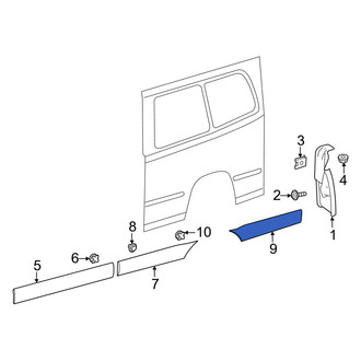 Mercedes-Benz OE - Rear Left Side Body Panel Molding