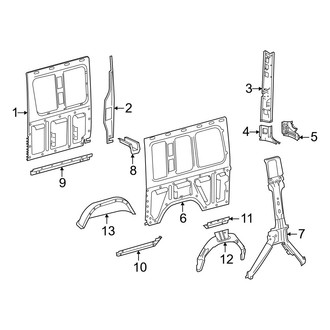 Mercedes-Benz OE - Side Panel - Inner Structure & Rails